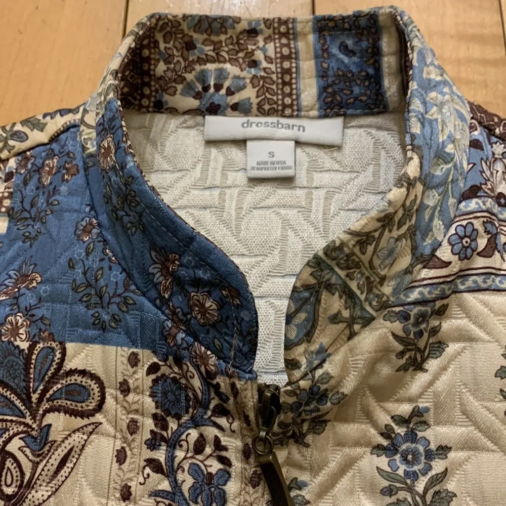 Vintage Dressbarn Patchwork Print Quilted Jacket - Picture 2 of 7